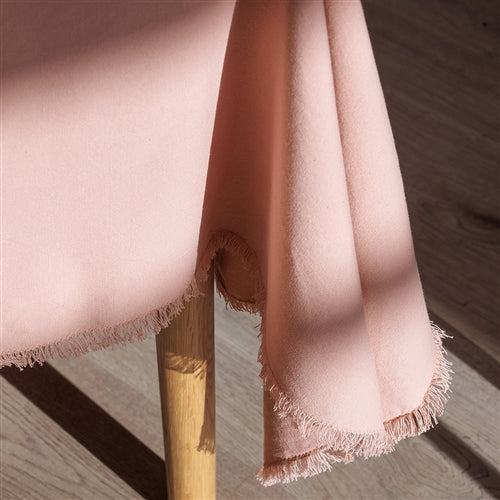 Ecology Fray Table Cloth 150x240cm  - Blush