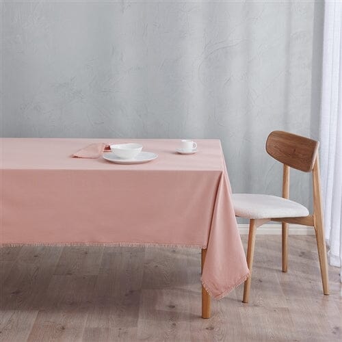 Ecology Fray Table Cloth 150x240cm  - Blush