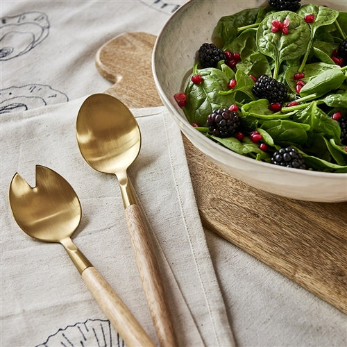 Ecology Alto 2pc Salad Server Set - Gold