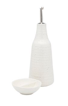Ottawa Oil Bottle & Salt Dish Set - Calico