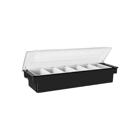 Jiwins Condiment Holder 6-compartment Black 500x160x90mm General Storage The Cooks Kitchen 