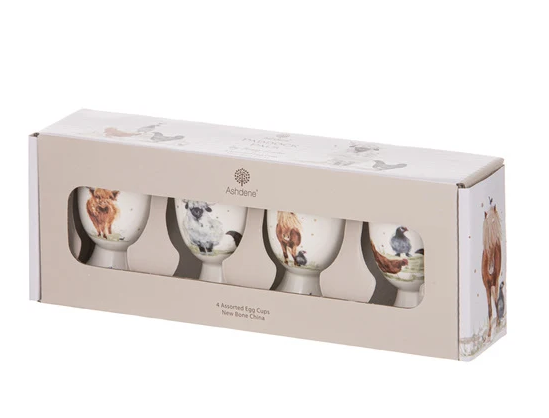 Ashdene Paddock Pals Set Of 4 Assorted Egg Cup