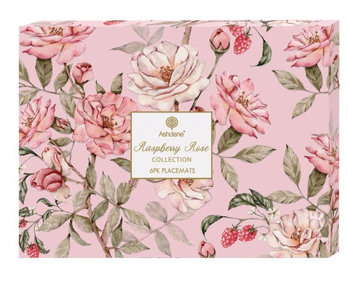 Ashdene Raspberry Rose Placemats 6pk