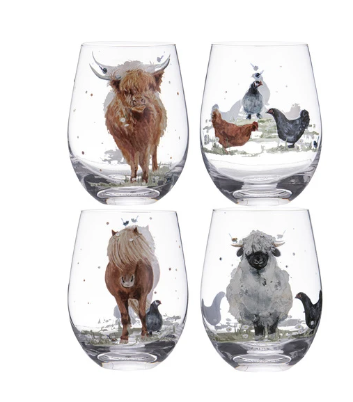 Ashdene Paddock Pals Crystal 4pk Tumbler