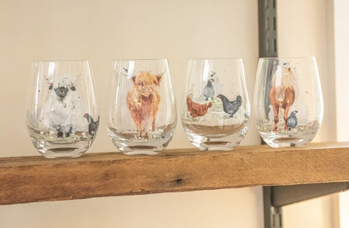 Ashdene Paddock Pals Crystal 4pk Tumbler