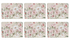 Ashdene Raspberry Rose 6pk Placemat