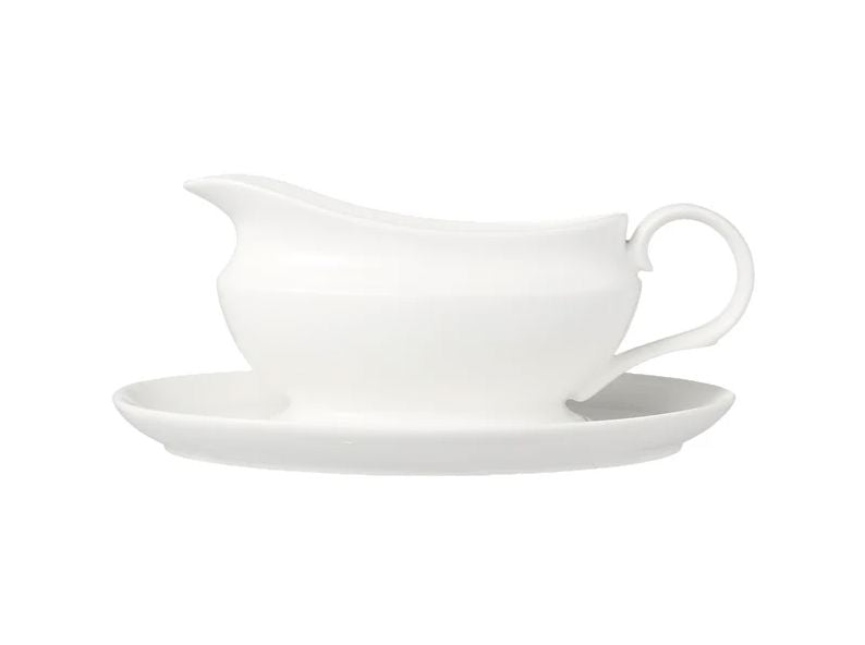Maxwell & Williams White Basics Gravy Boat & Saucer 550ml Dinnerware Accessories The Cooks Kitchen Mandurah 