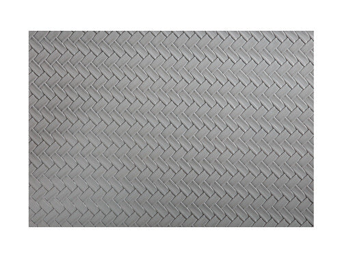 Maxwell & Williams Table Accents Leather Look Placemat 43x30cm Grey Plait