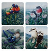 Maxwell & Williams - Birds Of Australia Katherine Castle 10 Year Anniversary - Corkback Coasters 10.5cm - Set Of 4 Assorted