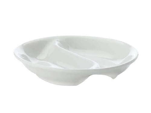 Maxwell & Williams White Basics Round Divided Sauce 10cm Dinnerware Accessories The Cooks Kitchen Mandurah 