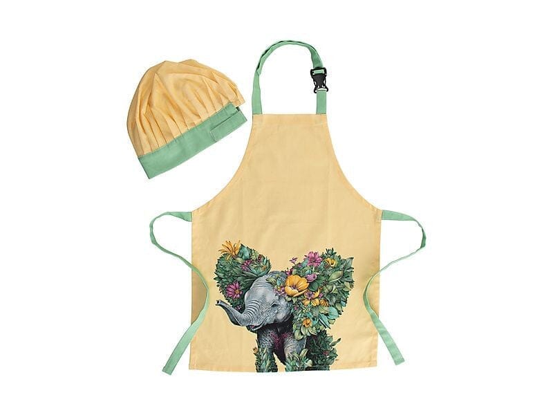 Maxwell & Williams Marini Ferlazzo Wild Planet Kids Apron & Hat Set Elephant Aprons, Mitts & Gloves The Cooks Kitchen Mandurah 