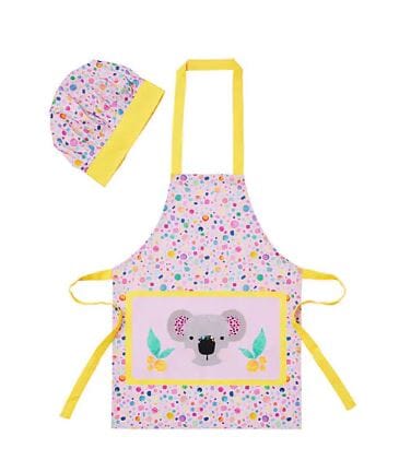 Maxwell & Williams Kasey Rainbow - Critters Childrens Apron & Hat Set - Pink Aprons The Cooks Kitchen 