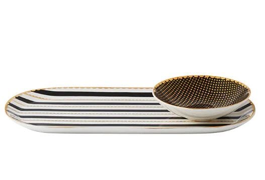 Maxwell & Williams Teas & C's - Regency Platter & Dish Set - Black Servingware The Cooks Kitchen 