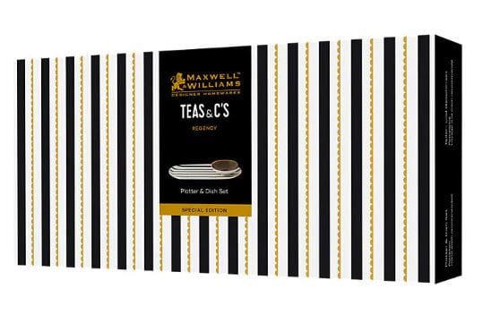 Maxwell & Williams Teas & C's - Regency Platter & Dish Set - Black Servingware The Cooks Kitchen 