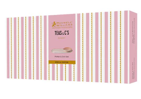 Maxwell & Williams Teas & C's  - Regency Platter & Dish Set - Pink
