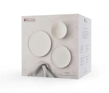 Maxwell & Williams Onni - Hi Rim 12pce Speckle White Dinner Sets The Cooks Kitchen 