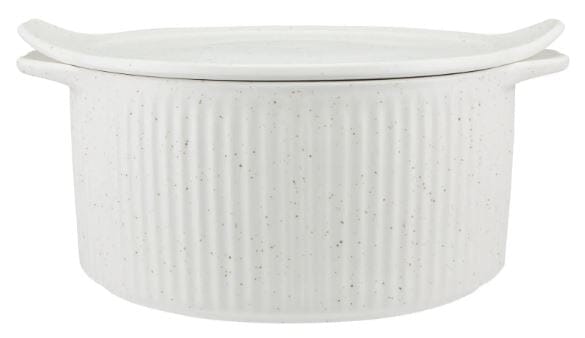 Maxwell & Williams Speckle - Round Casserole With Tray Lid 3l - Cream Baking Tins, Trays, Pans & Ramekins The Cooks Kitchen 