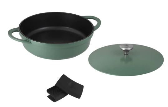 Maxwell & Williams Agile - Non-stick Shallow Casserole 28cm/4l - Sage