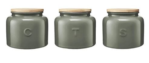 Maxwell & Williams Indulgence Canister Set Of 3 60ml - Sage Sugar, Coffee & Tea The Cooks Kitchen 