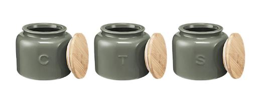 Maxwell & Williams Indulgence Canister Set Of 3 60ml - Sage