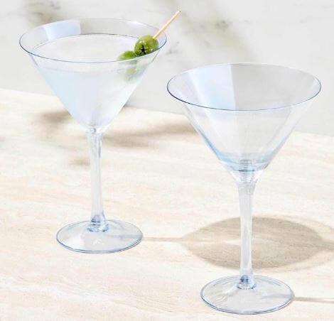 Maxwell & Williams Glamour - Martini Glass 230ml Set Of 2 - Blue Cocktail The Cooks Kitchen 