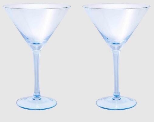 Maxwell & Williams Glamour - Martini Glass 230ml Set Of 2 - Blue Cocktail The Cooks Kitchen 