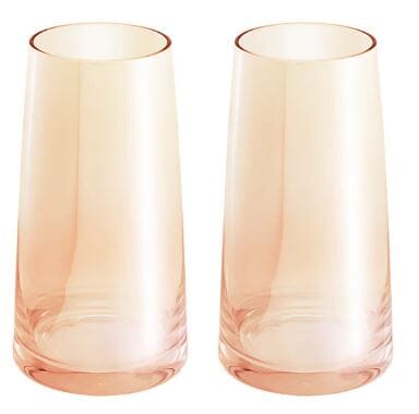 Maxwell & Williams Glamour - High Ball Glass 480ml Set Of 2 - Green Water & Juice The Cooks Kitchen 