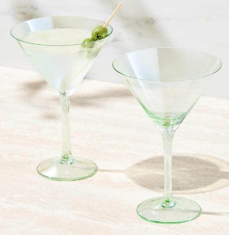 Maxwell & Williams Glamour - Martini Glass 230ml Set Of 2 - Green Cocktail The Cooks Kitchen 