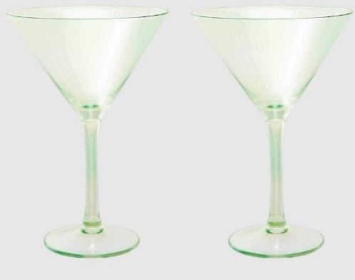 Maxwell & Williams Glamour - Martini Glass 230ml Set Of 2 - Green Cocktail The Cooks Kitchen 