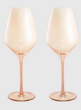 Maxwell & Williams Glamour - Wine Glasses 480ml Set Of 2 - Coral