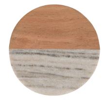 Maxwell & Williams Coaster Collective Round Marble & Acacia Coaster 10cm Beige