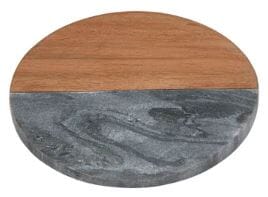 Maxwell & Williams Coaster Collective Round Marble & Acacia 10cm Charcoal Coasters The Cooks Kitchen 