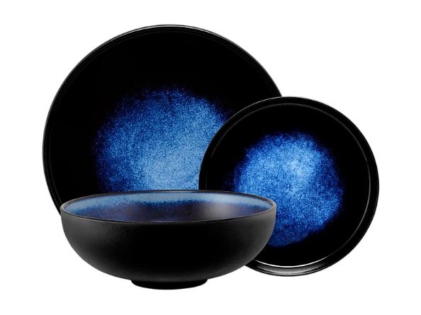Maxwell & Williams Caviar Midnight Coupe Dinner Set 12pc