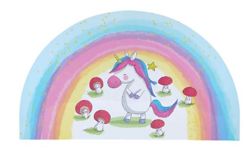 Maxwell & Williams Jedda Robaard Magical Tales - Semi Circle Placemat 28x47.5cm - Unicorn