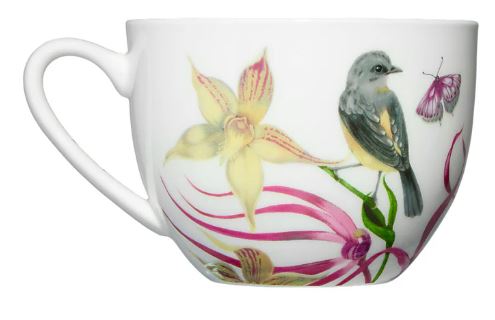 Maxwell & Williams Eloise Short Lyric Cup & Saucer 240ml - Yellow Robin