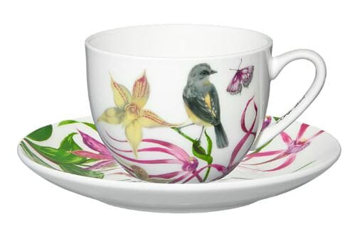 Maxwell & Williams Eloise Short Lyric Cup & Saucer 240ml - Yellow Robin Mugs - Cups & Saucers The Cooks Kitchen 