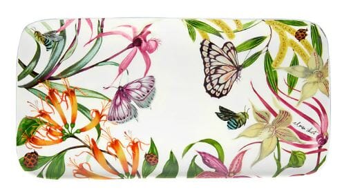 Maxwell & Williams Eloise Short Lyric Rectangle Platter 29x15cm - Butterflies Serving Platters The Cooks Kitchen 