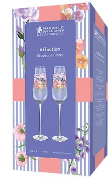 Maxwell & Williams Affection Prosecco Glass Set Of 2 220ml