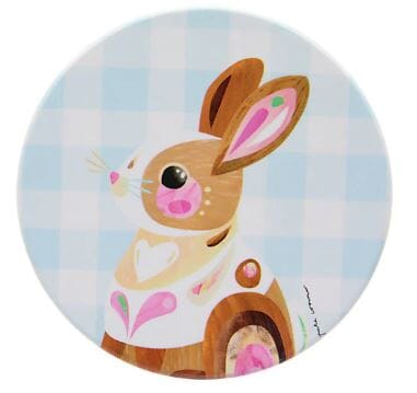 Maxwell & Williams Pete Cromer Barn Friends Ceramic Round 10cm Coaster Bunny Blue Placemats & Coasters The Cooks Kitchen 