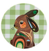 Maxwell & Williams Pete Cromer Barn Friends Ceramic Round 10cm Coaster Bunny Green