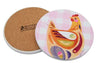 Maxwell & Williams Pete Cromer Barn Friends Ceramic Round 10cm Coaster Chook Pink