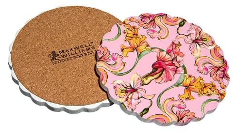 Maxwell & Williams Estelle Michaelides Mystique Ceramic Round Coaster Pink Placemats & Coasters The Cooks Kitchen 