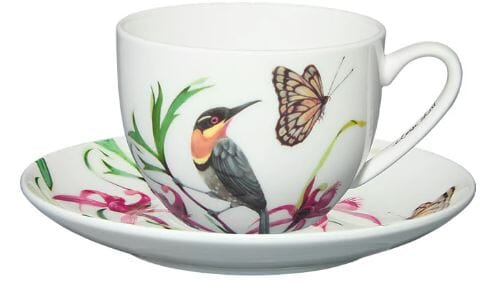 Maxwell & Williams Eloise Short Lyric Cup & Saucer 240ml - Spinebill Honeyeater Mugs - Cups & Saucers The Cooks Kitchen 