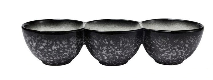 Maxwell & Williams Caviar Granite Divided Serving Bowl 30x6.5cm