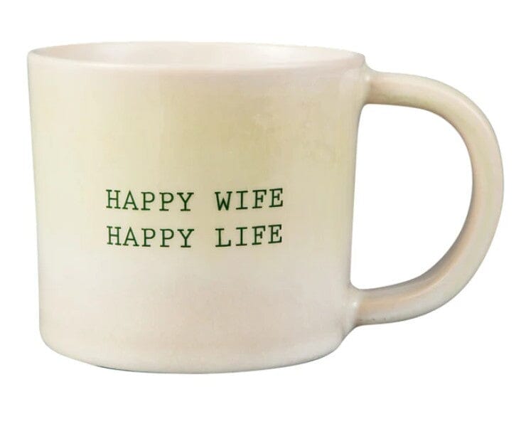 Maxwell & Williams The Mug Club Quotes Mug 350ml - Happy Wife Happy Life Mugs - Cups & Saucers The Cooks Kitchen 