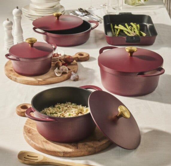 Maxwell & Williams Cast Lite - Non-stick Casserole 20cm/2.4l Cherry Casseroles The Cooks Kitchen 