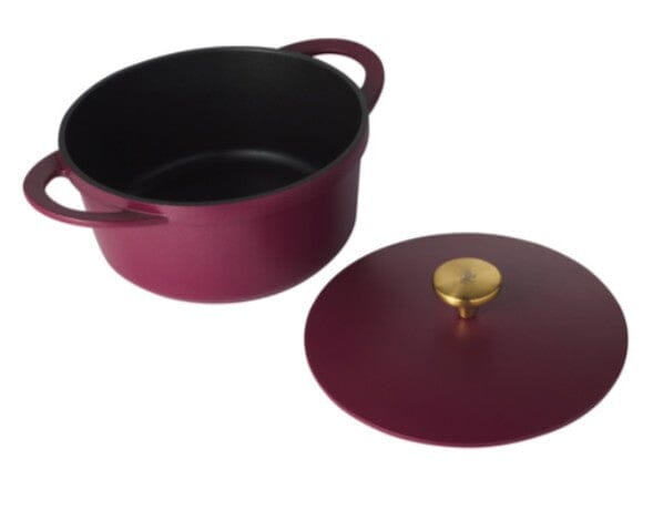 Maxwell & Williams Cast Lite - Non-stick Casserole 24cm/4.2l Cherry Casseroles The Cooks Kitchen 