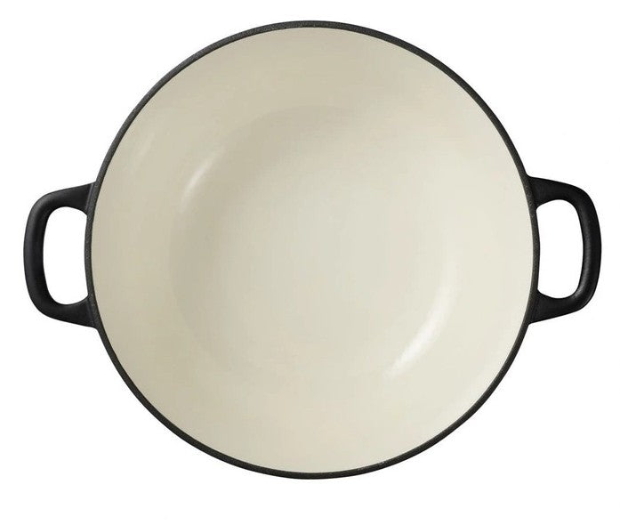 Maxwell & Williams Cast Iron Round Casserole 28cm/6.2l - Black