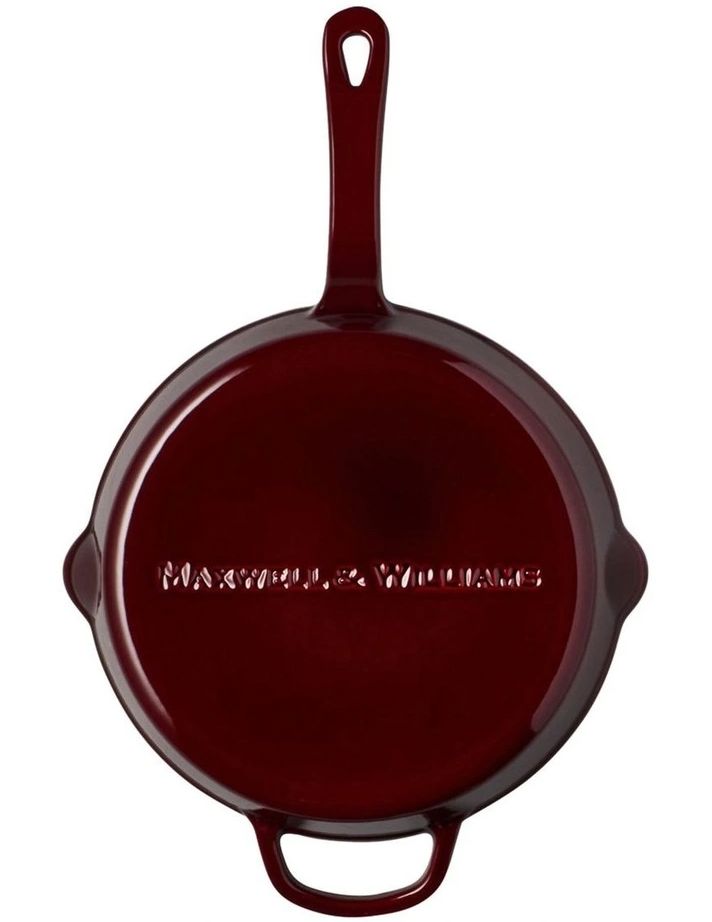 Maxwell & Williams Cast Iron Frypan 26cm Merlot Frypan - Chef Pan - Saute Pan The Cooks Kitchen 