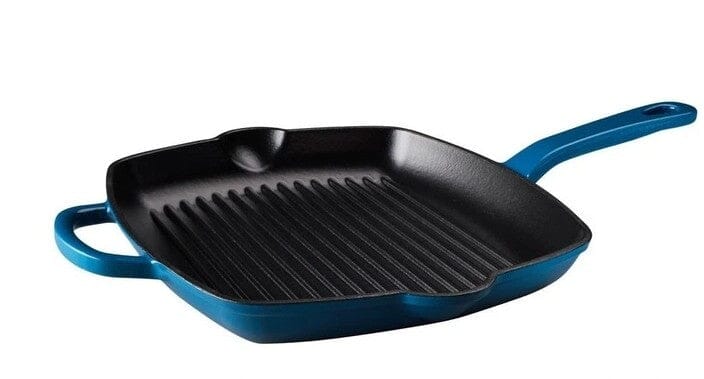 Maxwell & Williams Cast Iron Grill Pan 26cm - Midnight Blue Cast Iron Grill Pans The Cooks Kitchen 
